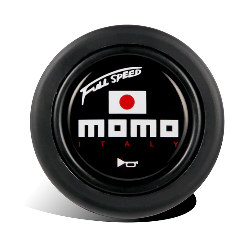 White Line 350mm MOMO Racing Steering Wheel Microfiber Leather with MOMO Horn Button - Image 5