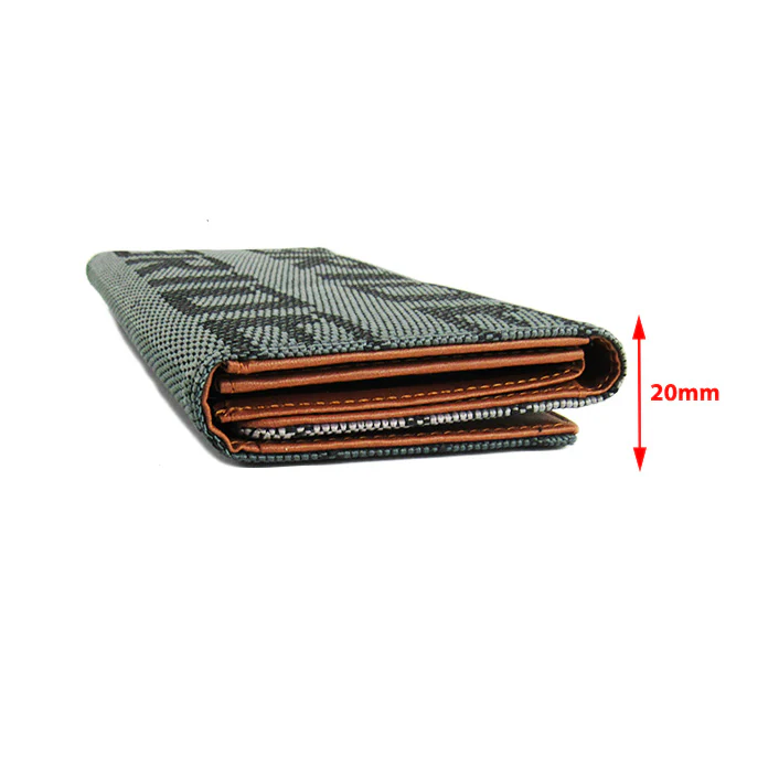 Bride Gradation Brown Leather Trifold Clutch - Image 6