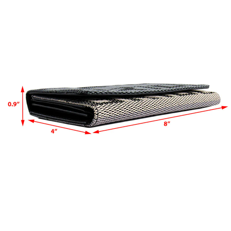 Bride Gradation Black Leather Trifold Clutch - Image 5
