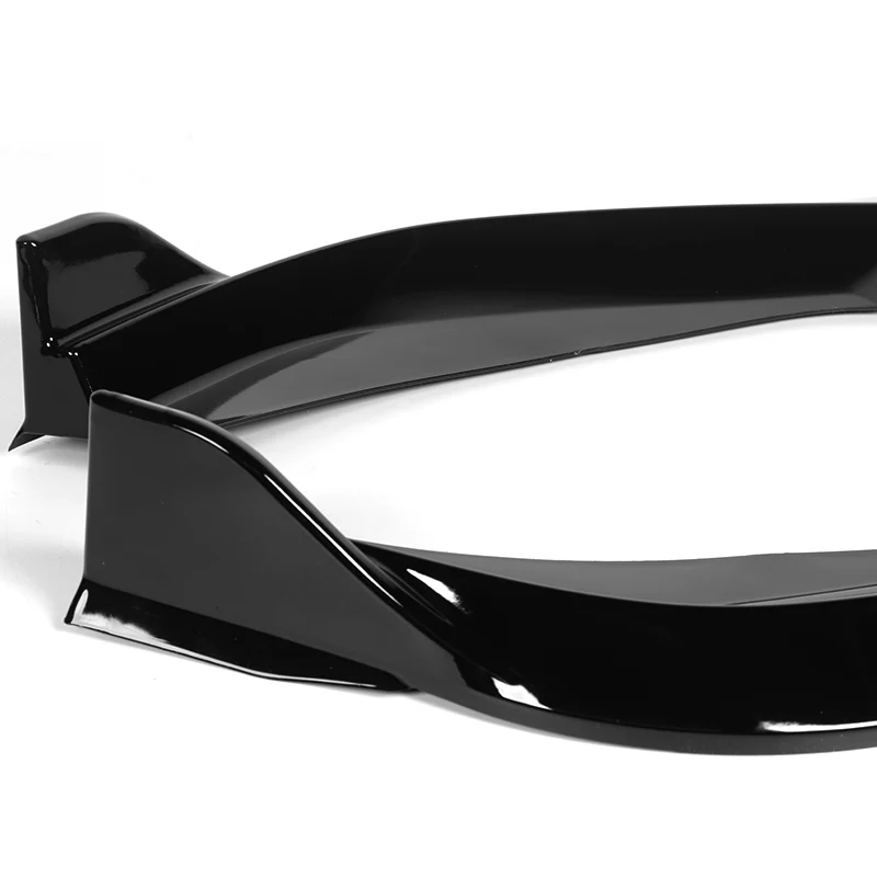 WP-Style Front Bumper Splitter Spoiler Lip 3PCS For 2024-2025 BMW 5-Series G60 G61 M-Sport -Painted Black - Image 3