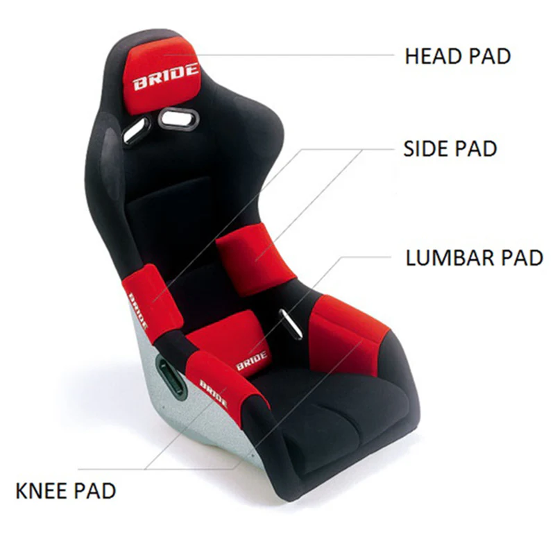 Bride Red Lumbar Pad for Bride Bucket Seats - Image 6