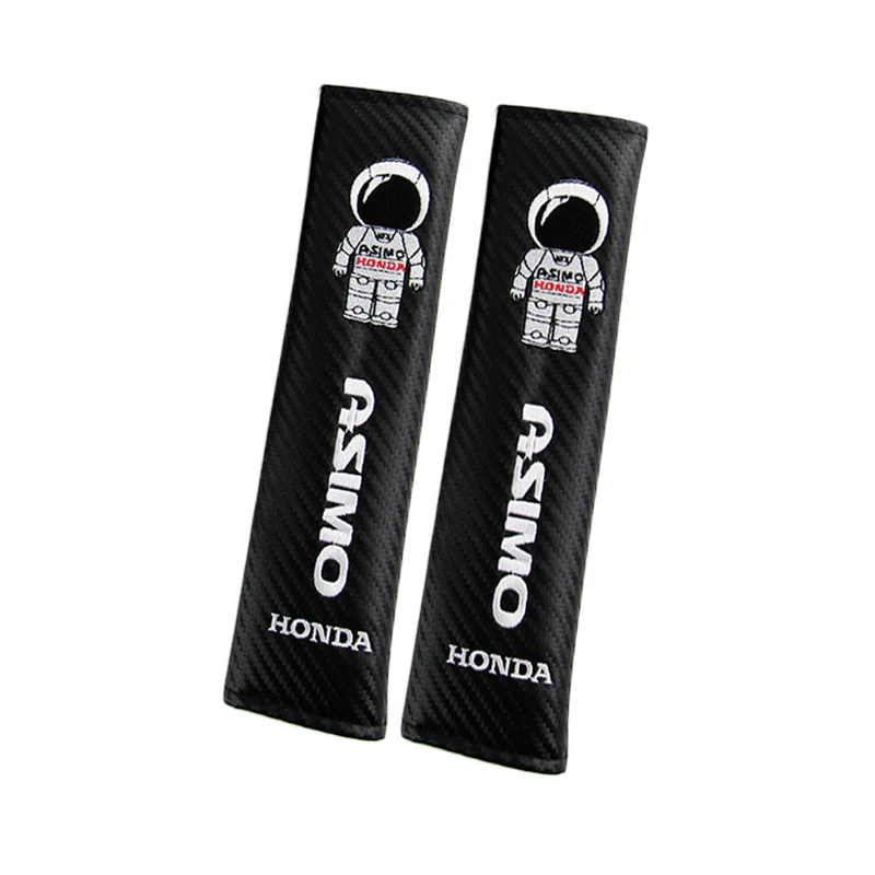 Honda ASIMO Black Carbon Fiber Look Seat Belt Cover X2 - Image 4
