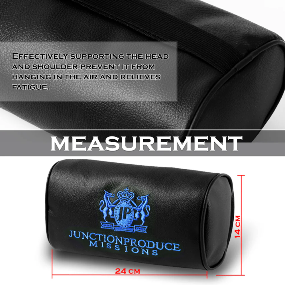 X2 Blue Embroidery Car Neck Rest Pillow Headrest Cushion JP JUNCTION PRODUCE VIP - Image 3