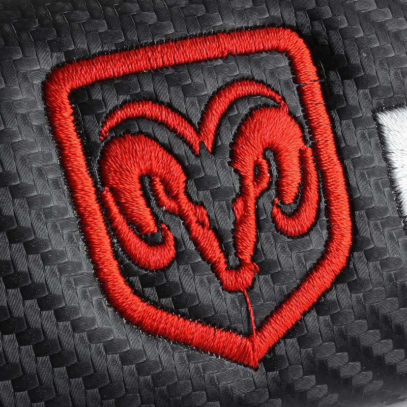 Dodge Black Carbon Fiber Look Seat Belt Cover X2 - Image 4