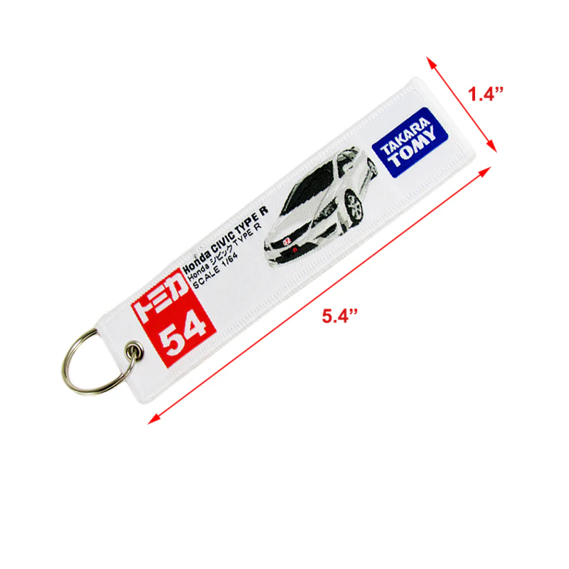 X2 For Honda CIVIC TYPE R DOUBLE SIDE Racing Cell Holders Keychain Keyring 5.4" - Image 2