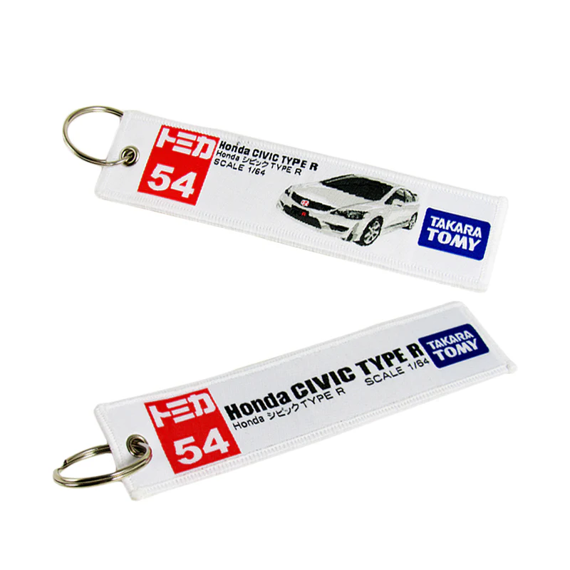 X2 For Honda CIVIC TYPE R DOUBLE SIDE Racing Cell Holders Keychain Keyring 5.4" - Image 4