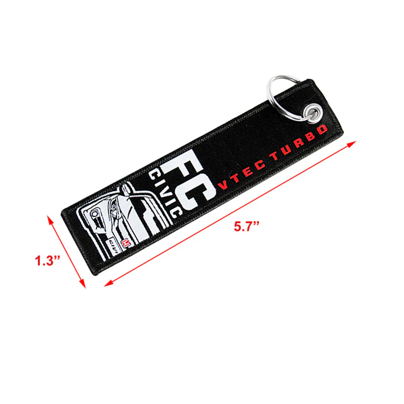 X2 For JDM HONDA CIVIC 10TH GEN FC DOUBLE SIDE Racing Cell Holders Keychain Keyring - Image 3