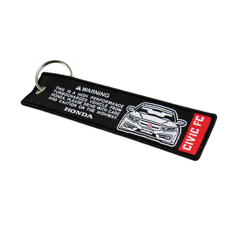 X2 For JDM HONDA CIVIC 10TH GEN FC DOUBLE SIDE Racing Cell Holders Keychain Keyring - Image 4