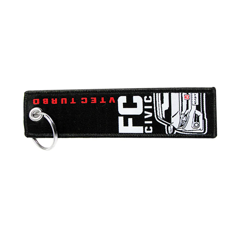 X2 For JDM HONDA CIVIC 10TH GEN FC DOUBLE SIDE Racing Cell Holders Keychain Keyring - Image 5