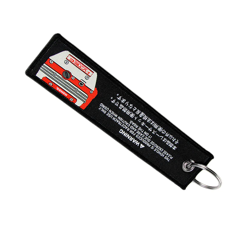 X2 For JDM HONDA CIVIC TYPE R DOUBLE SIDE Racing Cell Holders Keychain Keyring 5.7" - Image 2