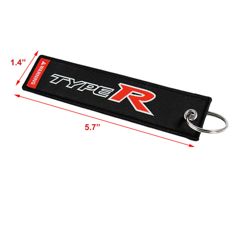 X2 For JDM HONDA CIVIC TYPE R DOUBLE SIDE Racing Cell Holders Keychain Keyring 5.7" - Image 3