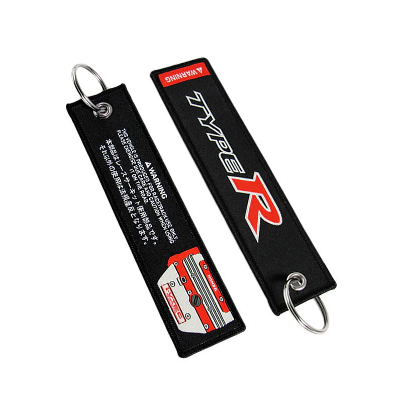 X2 For JDM HONDA CIVIC TYPE R DOUBLE SIDE Racing Cell Holders Keychain Keyring 5.7" - Image 4