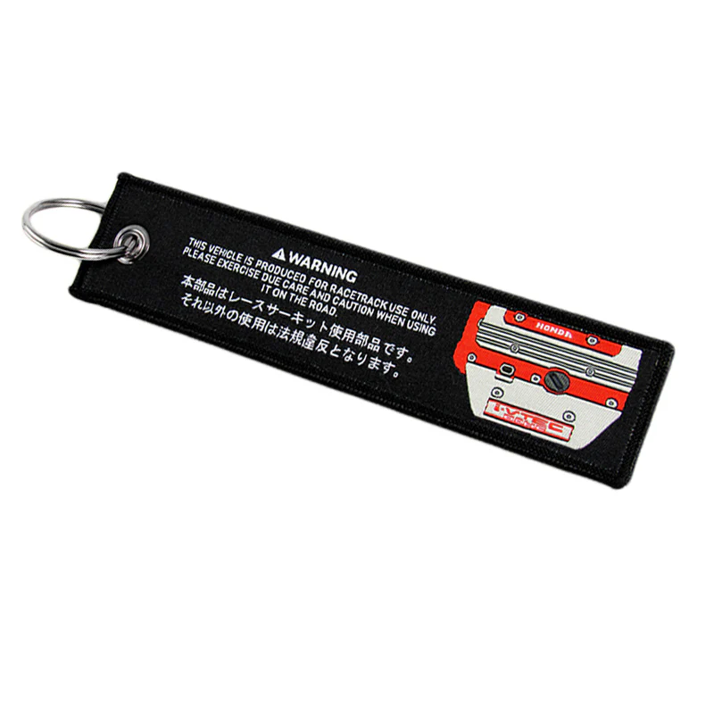 X2 For JDM HONDA CIVIC TYPE R DOUBLE SIDE Racing Cell Holders Keychain Keyring 5.7" - Image 6