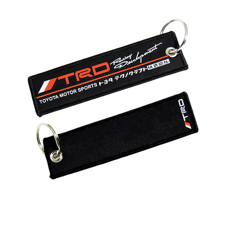 X2 For JDM TRD Racing DOUBLE SIDE Racing Cell Holders Keychain Keyring 4.9" x 1.3" - Image 3