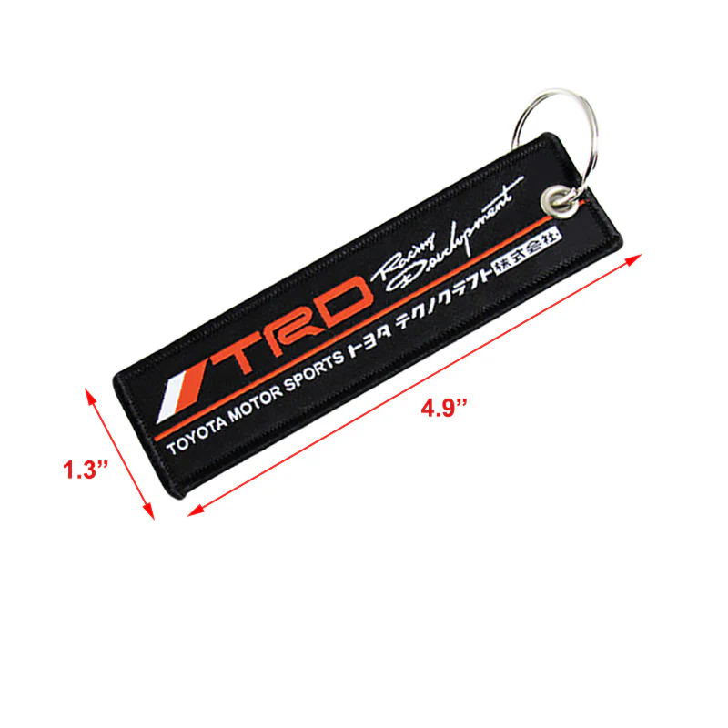 X2 For JDM TRD Racing DOUBLE SIDE Racing Cell Holders Keychain Keyring 4.9" x 1.3" - Image 4