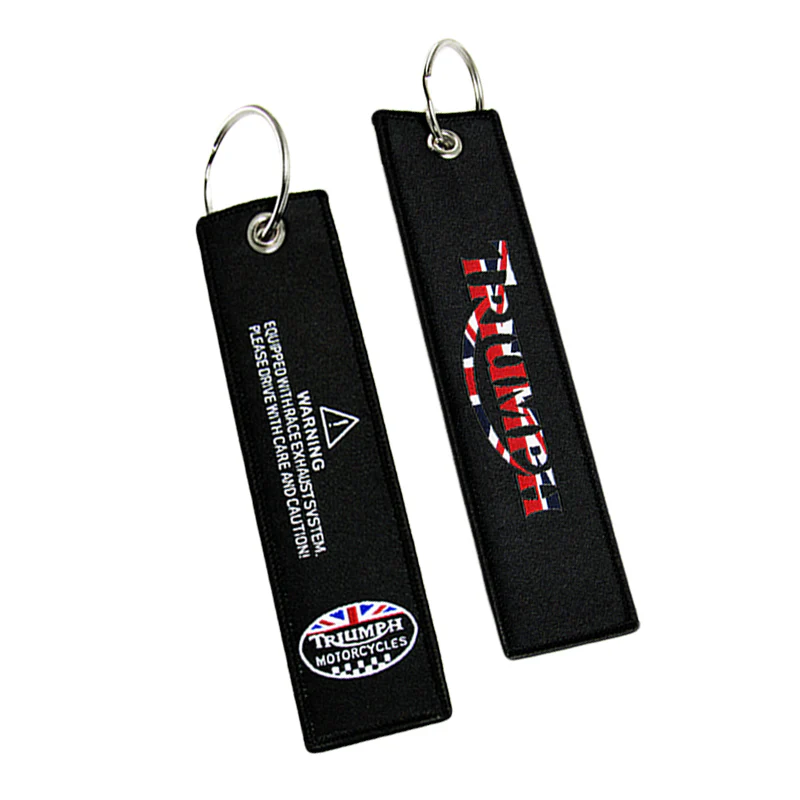 X2 For Triumph motorcycle Keychain Keyring Bike Modern Gift Double Sided New 5.7" - Image 2