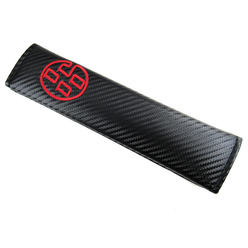 GT86 Black Carbon Fiber Look Seat Belt Cover X2 - Image 3