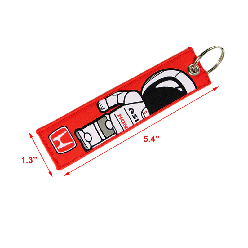 X2 JDM ASIMO RED RACING DOUBLE SIDE Racing Cell Holders Keychain Universa - Image 2