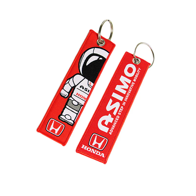 X2 JDM ASIMO RED RACING DOUBLE SIDE Racing Cell Holders Keychain Universa - Image 3