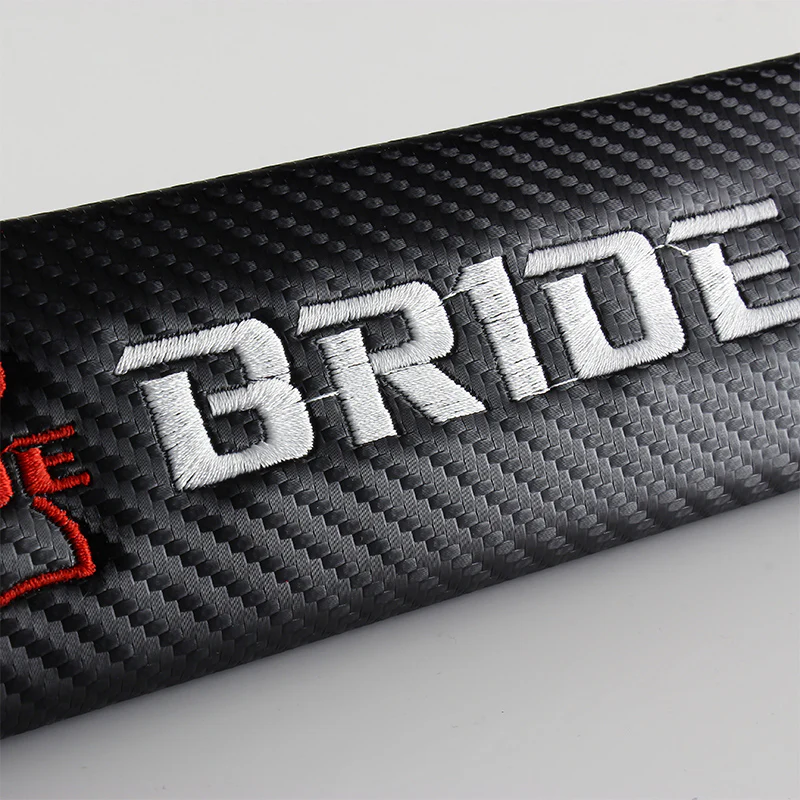 Bride Black Carbon Fiber Look Seat Belt Cover X2 - Image 4