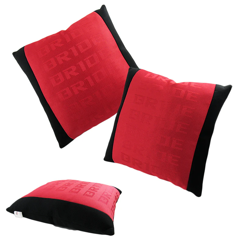 Bride Set of Red Gradation Car Cushion, Seat Pillow & Seat Belt Cover x2 - Image 5