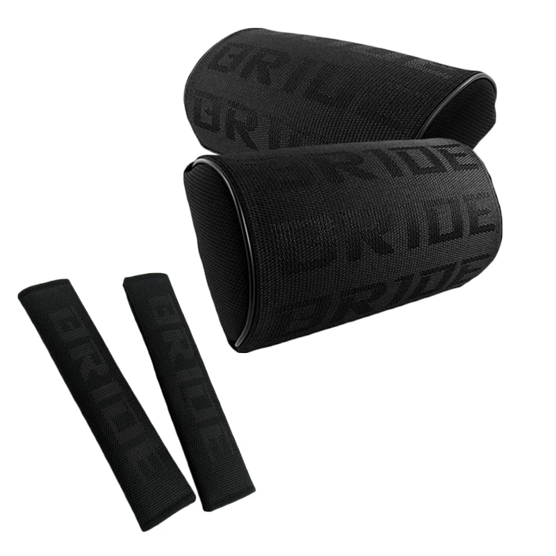 Bride Set of Black Gradation Car Cushion, Seat Pillow & Seat Belt Cover x2 - Image 6