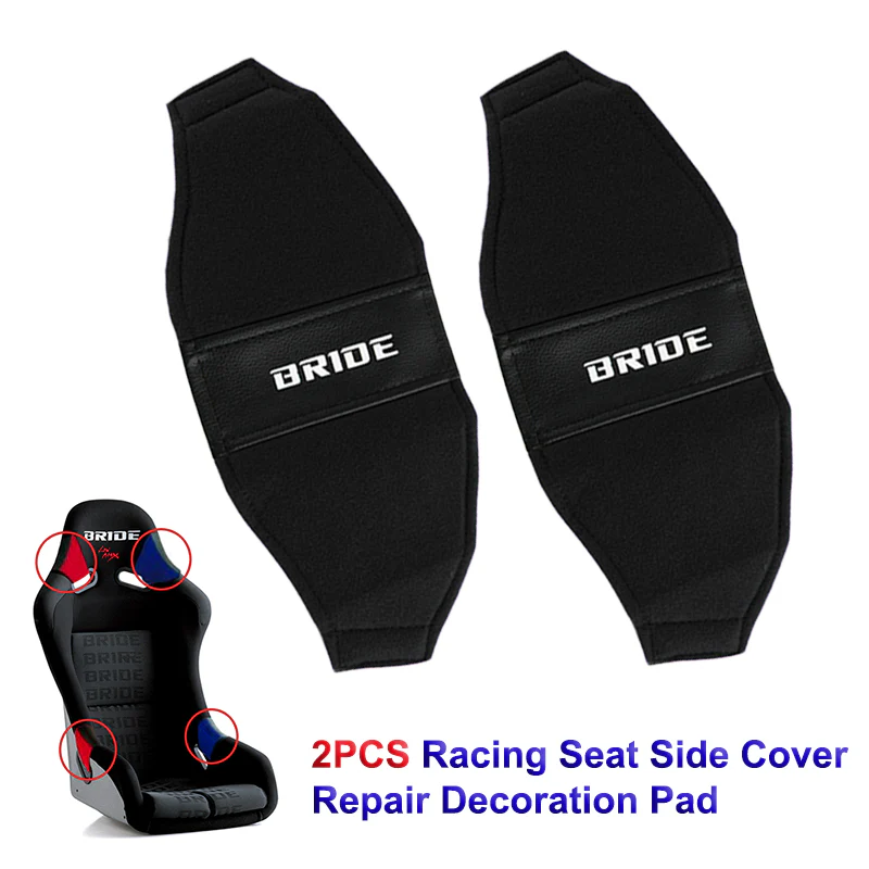 X2 JDM BRIDE Racing Seat Black PVC Side Cover Repair Decoration Pad Seat Racing - Image 6