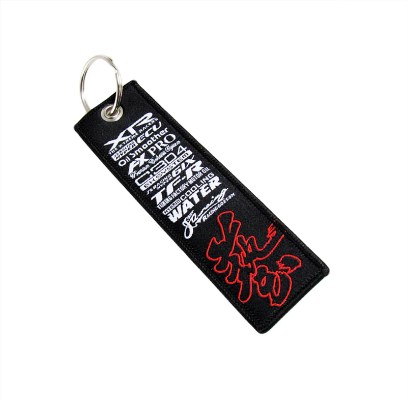 X2 JDM J'S RACING BLACK RACING DOUBLE SIDE Racing Cell Holders Keychain Universal - Image 2