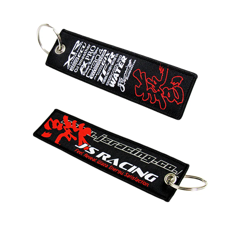 X2 JDM J'S RACING BLACK RACING DOUBLE SIDE Racing Cell Holders Keychain Universal - Image 4