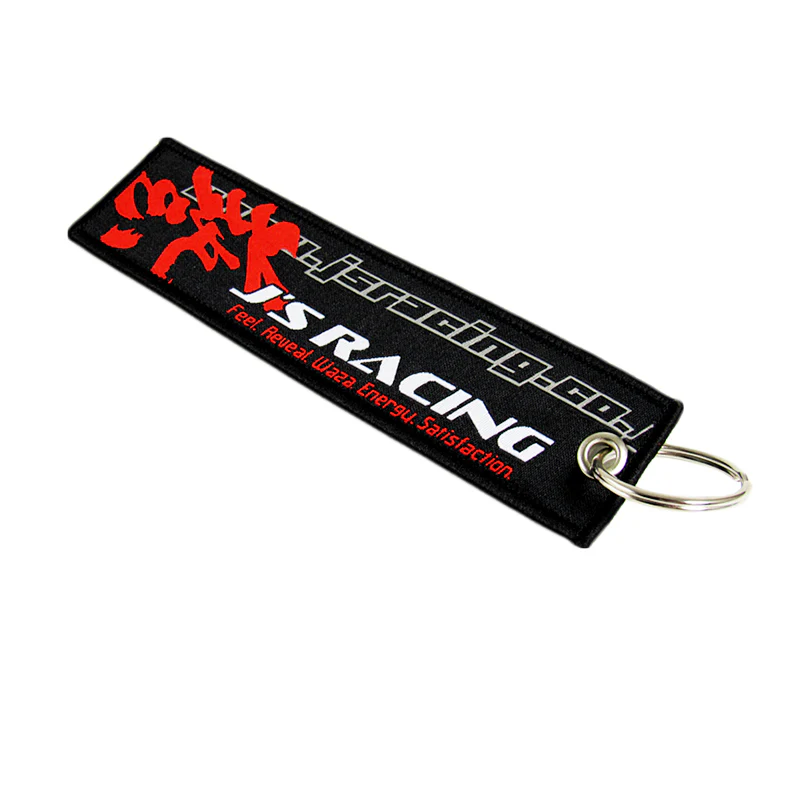 X2 JDM J'S RACING BLACK RACING DOUBLE SIDE Racing Cell Holders Keychain Universal - Image 5