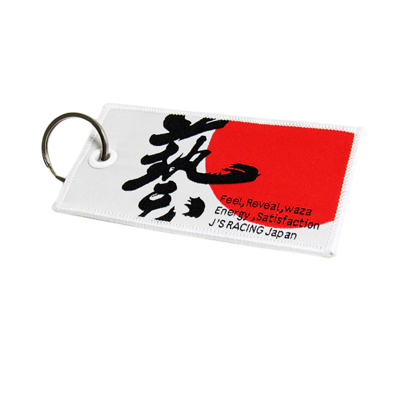 X2 JDM J'S RACING RACING DOUBLE SIDE Racing Cell Holders Keychain Universal 3.7"x2" - Image 2