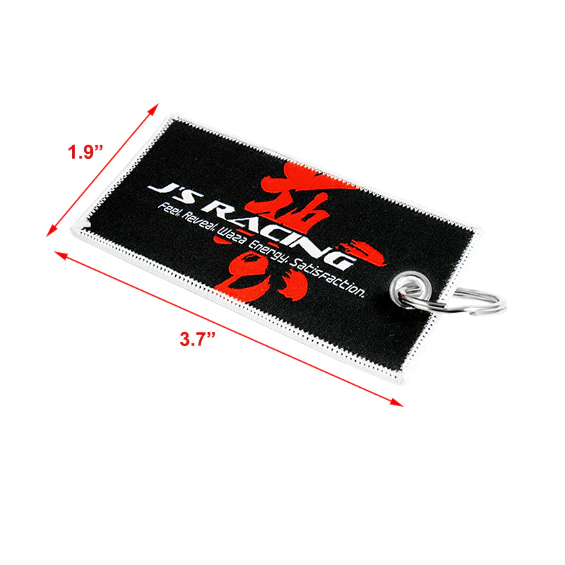 X2 JDM J'S RACING RACING DOUBLE SIDE Racing Cell Holders Keychain Universal 3.7"x2" - Image 3