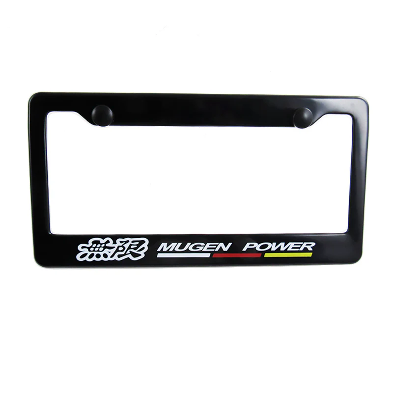 Mugen Black ABS License Plate Frame with Caps x2 - Image 5