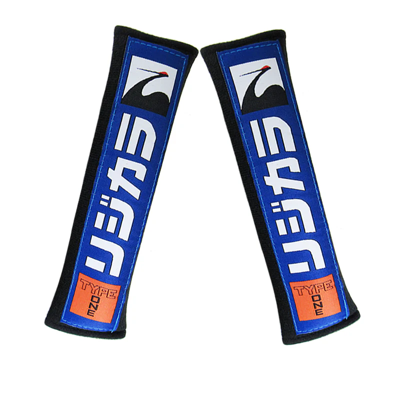 Spoon Sports Type One Black & Blue Seat Belt Cover X2 - Image 5