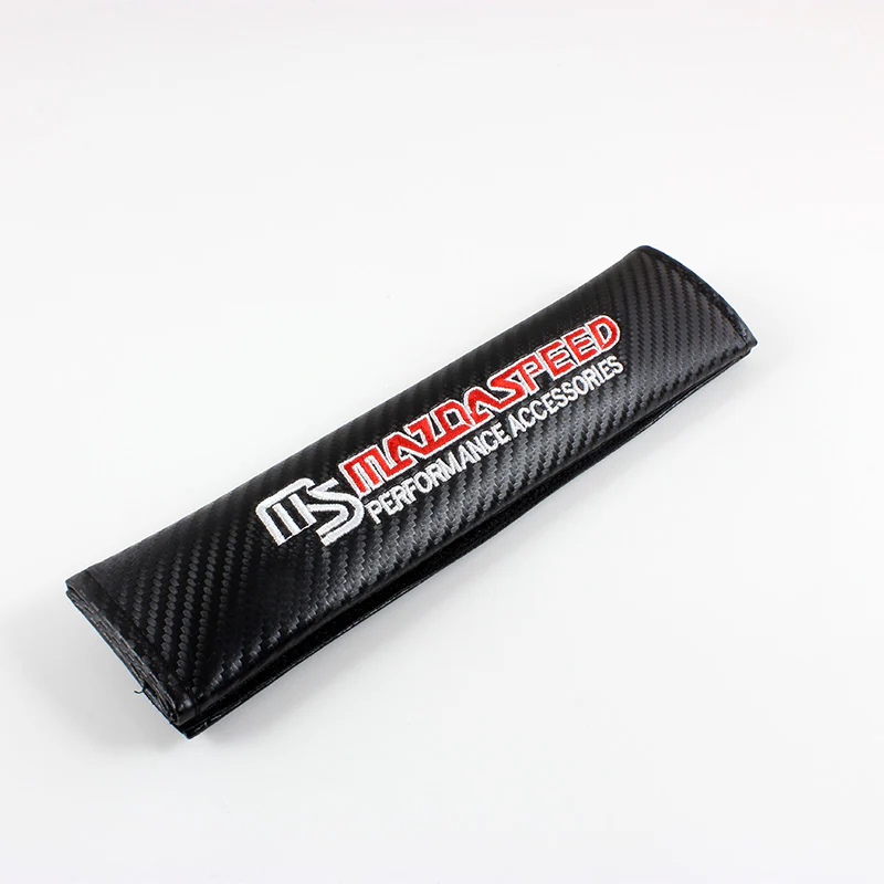 Mazdaspeed Black Carbon Fiber Look Seat Belt Cover X2 - Image 6