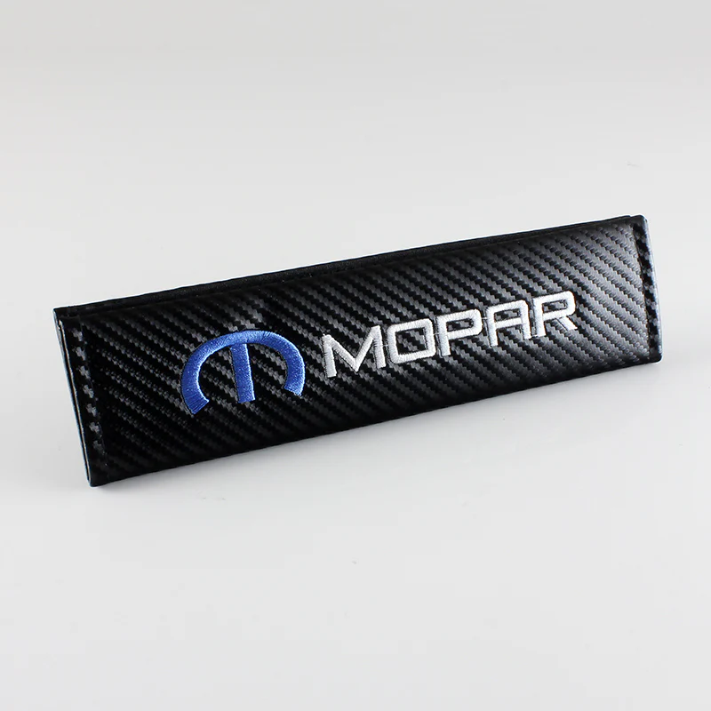 Mopar Black Carbon Fiber Look Seat Belt Cover X2 - Image 3