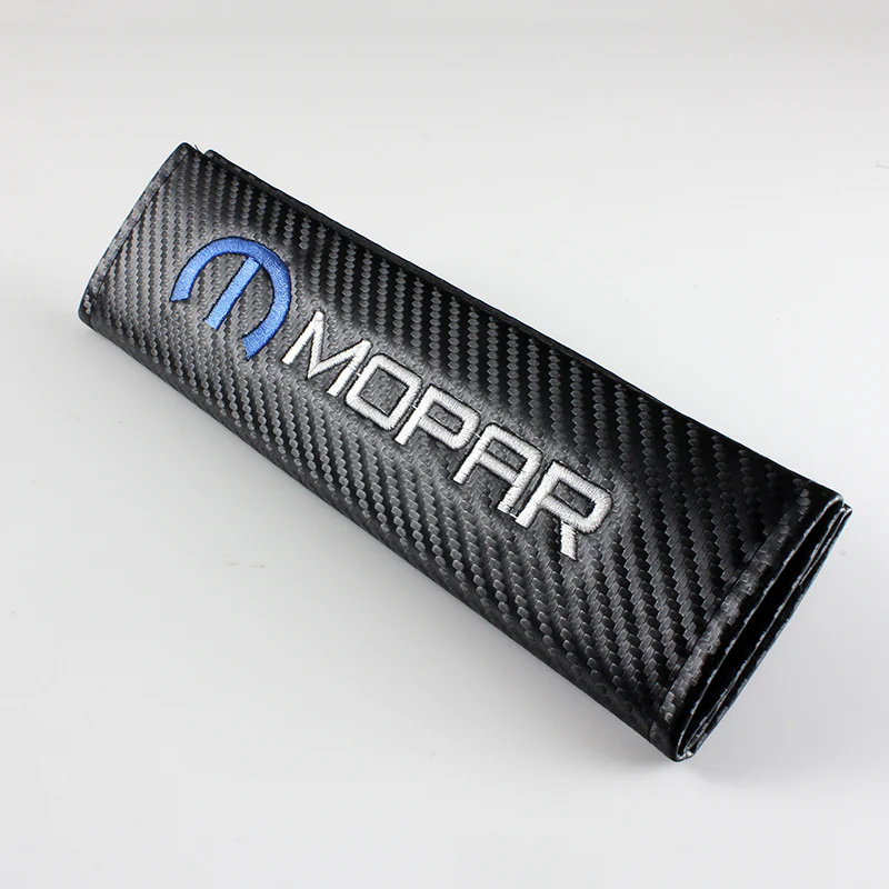 Mopar Black Carbon Fiber Look Seat Belt Cover X2 - Image 4