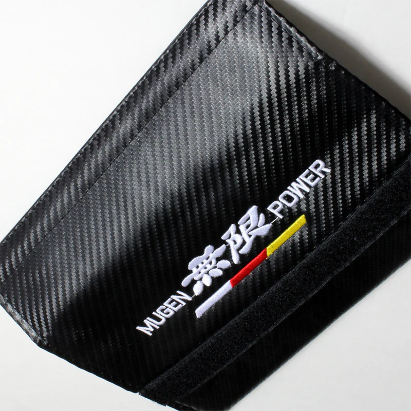 Mugen Black Carbon Fiber Look Seat Belt Cover X2 - Image 6