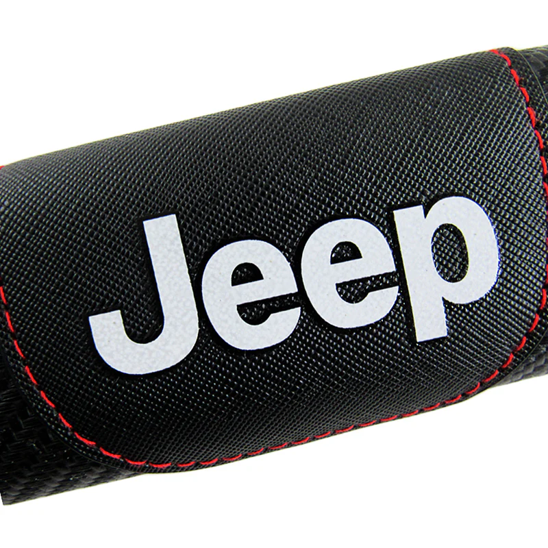 Jeep Black Carbon Fiber Look Seat Belt Cover X2 - Image 5