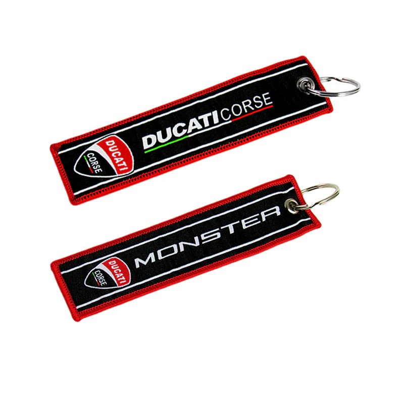 X2 NINJA KAWASAKI DUCATICORSE MOTORCYCLE DOUBLE SIDE Racing Cell Holders Keychain - Image 4