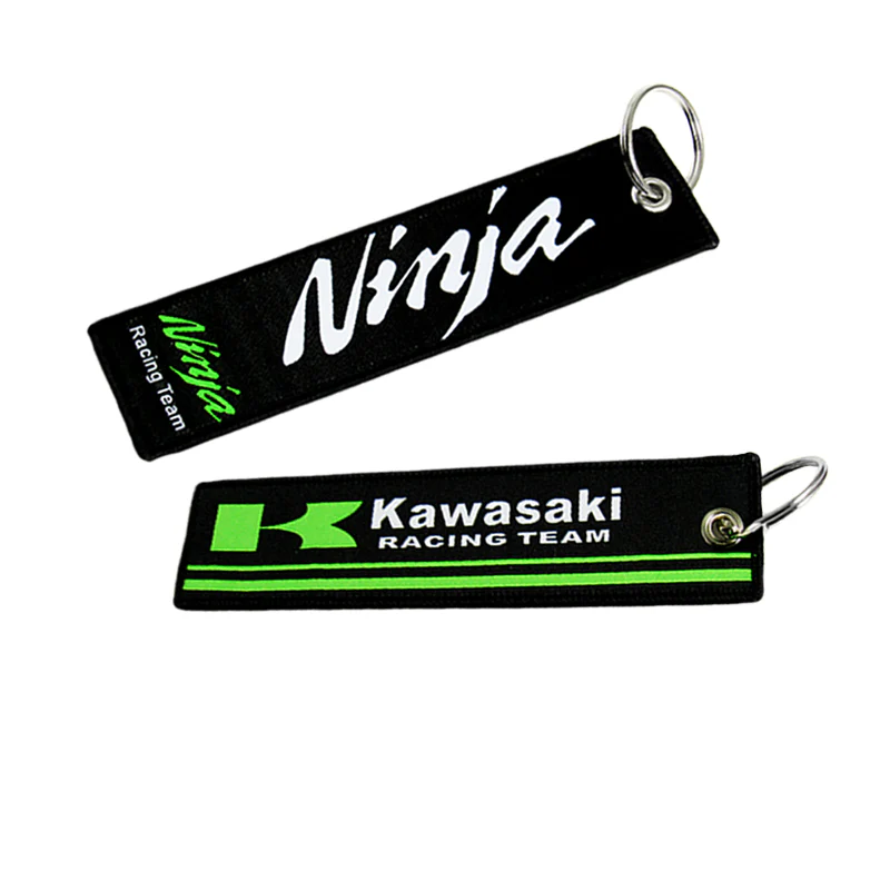 X2 NINJA KAWASAKI DUCATICORSE MOTORCYCLE DOUBLE SIDE Racing Cell Holders Keychain - Image 4