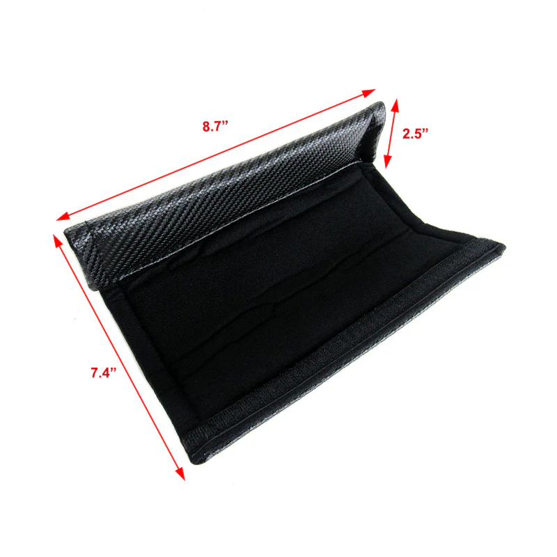 Mitsubishi Ralliart Black Carbon Fiber Look Seat Belt Cover X2 - Image 4