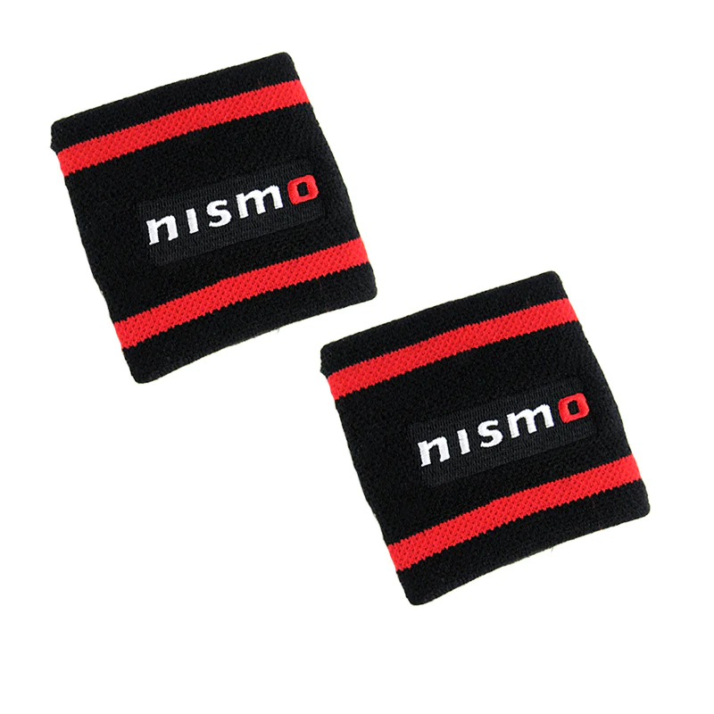 X2 Red/Black NISMO JDM RESERVOIR TANK OIL COVER SOCK FOR S15 R33 R34 350Z 370Z - Image 2