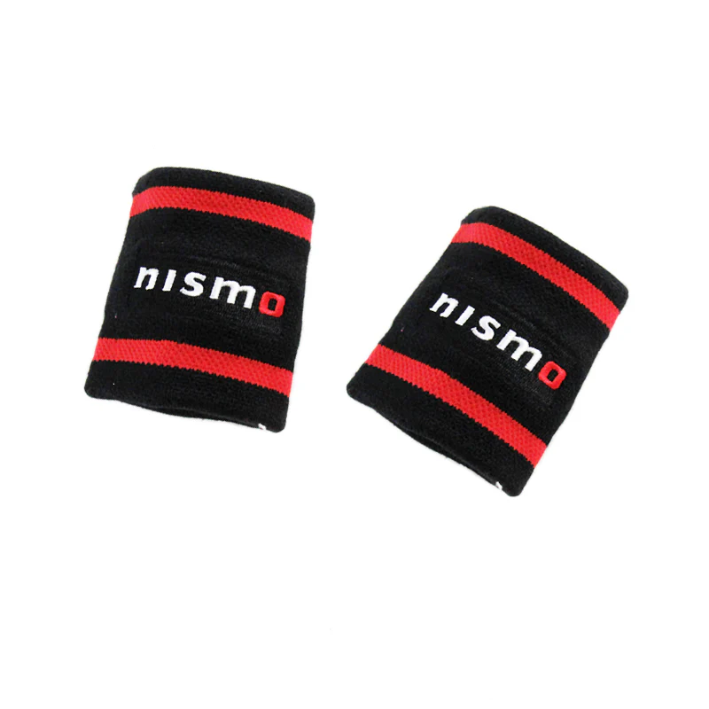 X2 Red/Black NISMO JDM RESERVOIR TANK OIL COVER SOCK FOR S15 R33 R34 350Z 370Z - Image 3