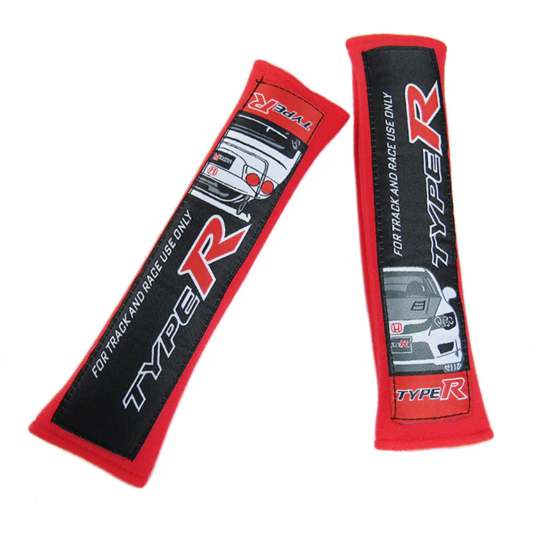 Honda Civic Type R Red Seat Belt Cover X2 - Image 2