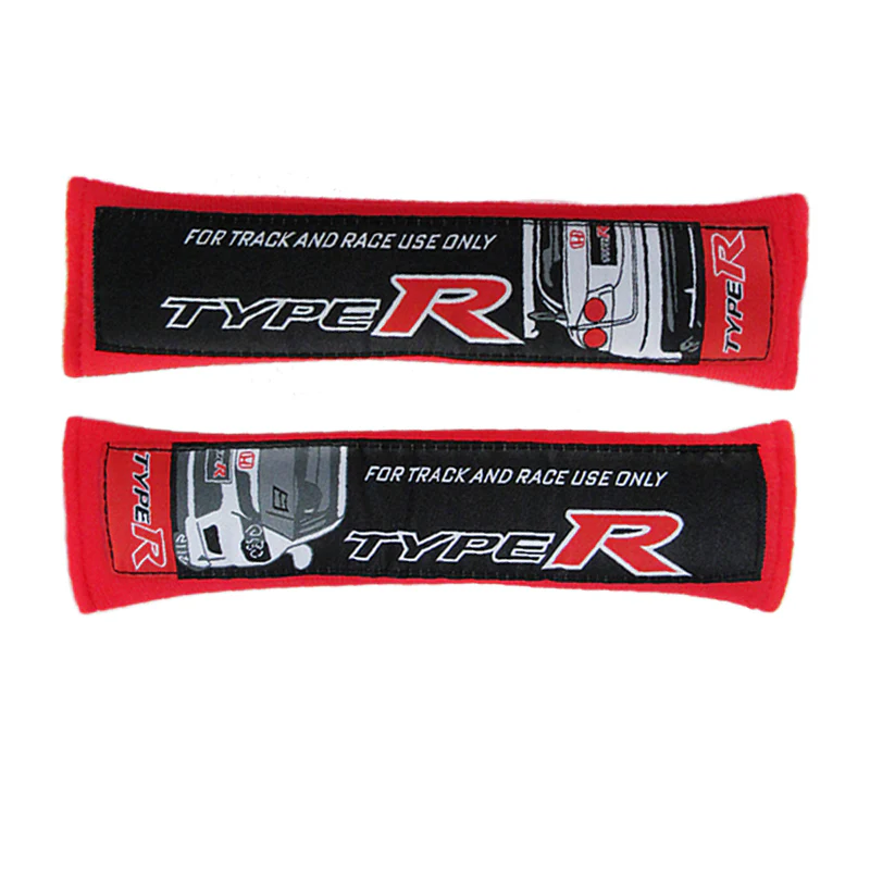 Honda Civic Type R Red Seat Belt Cover X2 - Image 4