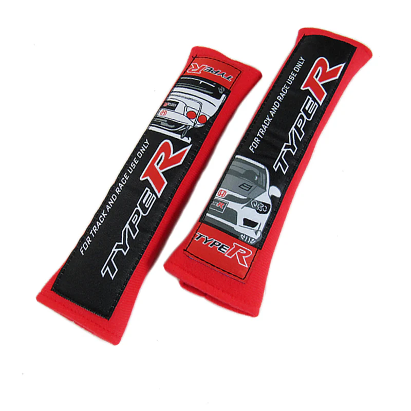 Honda Civic Type R Red Seat Belt Cover X2 - Image 5