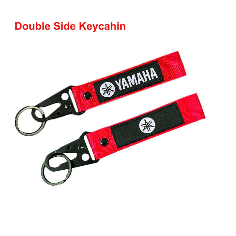 YAMAHA Racing Set of Red/Black Biker Keychain Lanyard Motorcycle Key chain Strap Tag - Image 4
