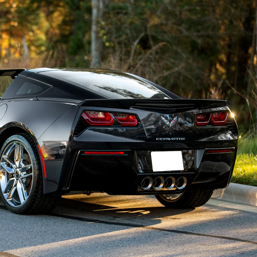 ZR51-Style Rear Trunk Lip Duckbill Spoiler ABS Wing For 2014 - 2019 Chevrolet Chevy Corvette C7 -Pearl Black - Image 5