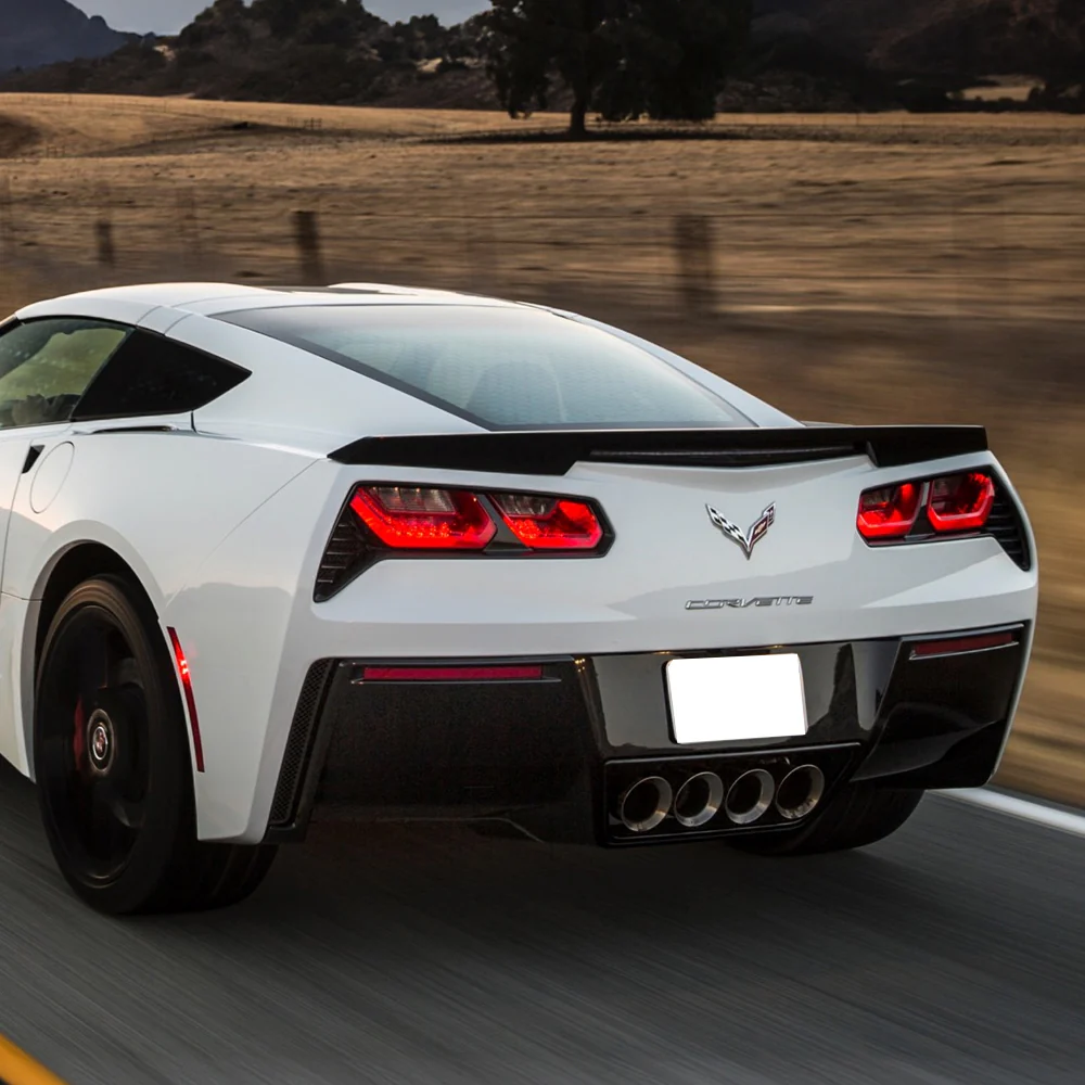 ZR51-Style Rear Trunk Lip Duckbill Spoiler ABS Wing For 2014 - 2019 Chevrolet Chevy Corvette C7 -Pearl Black - Image 7
